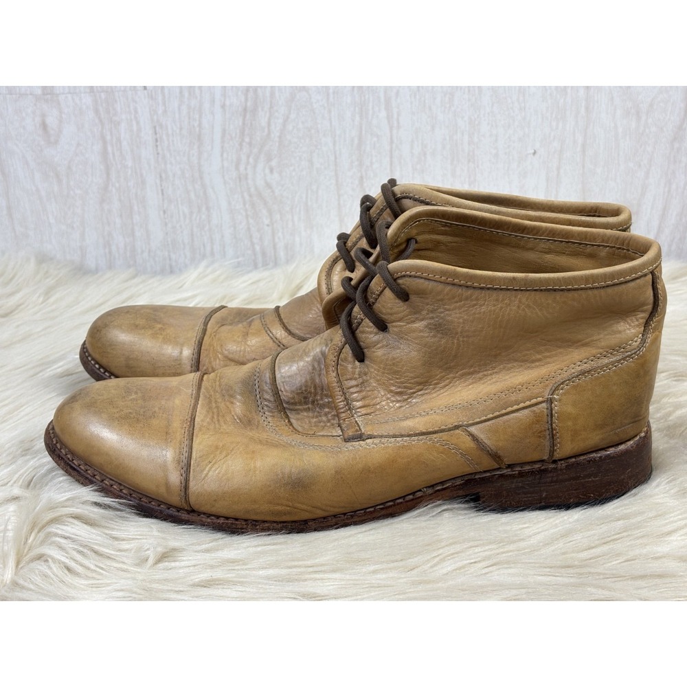 Bed Stu Illiad Chukka Boots Mens 11 Brown Distressed Leather Lace Up Handmade